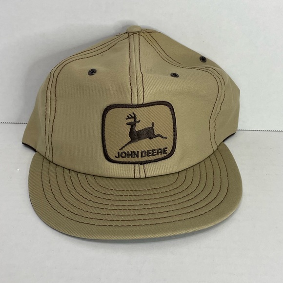 Vintage John Deere Butt Up Patch Trucker Snapback Hat LOUISVILLE MFG Made In USA - Picture 1 of 5